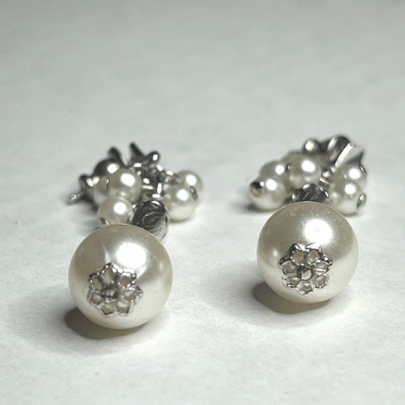 Vintage Faux-Pearl Drop Dangle Earrings - Picture 6 of 6
